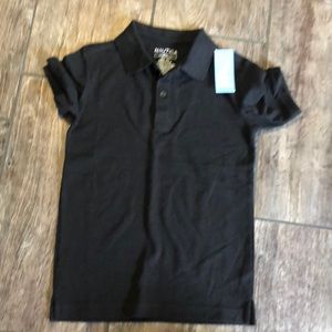 Boys Black Nautica Polo